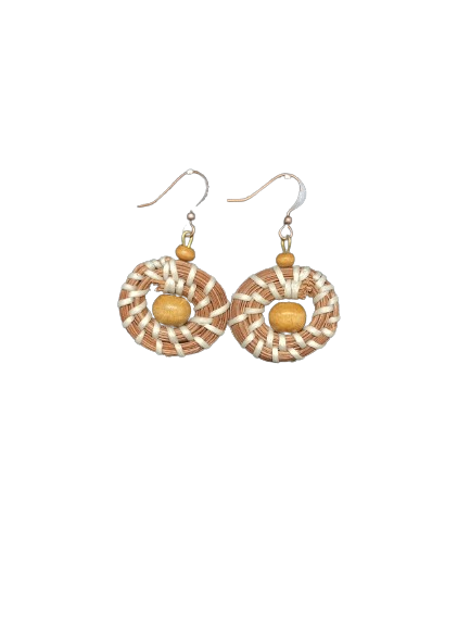 Pine Needle Earrings Tala 6 (CREAM THREAD)