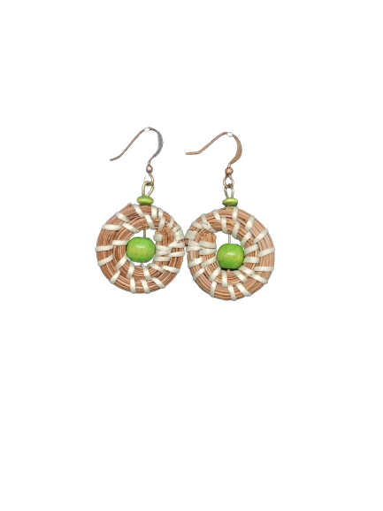 Pine Needle Earrings Tala 6 (CREAM THREAD)