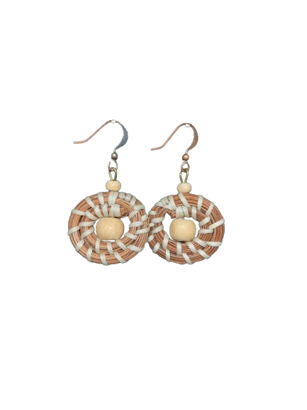 Pine Needle Earrings Tala 6 (CREAM THREAD)